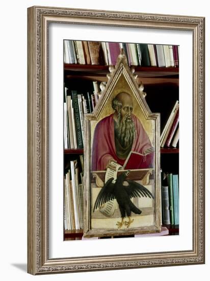 St John the Evangelist shown with his symbol, an eagle, 15th century. Artist: Giovanni di Paolo-Giovanni di Paolo-Framed Giclee Print