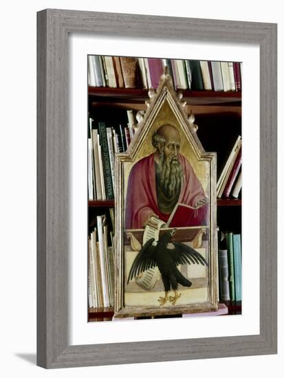 St John the Evangelist shown with his symbol, an eagle, 15th century. Artist: Giovanni di Paolo-Giovanni di Paolo-Framed Giclee Print