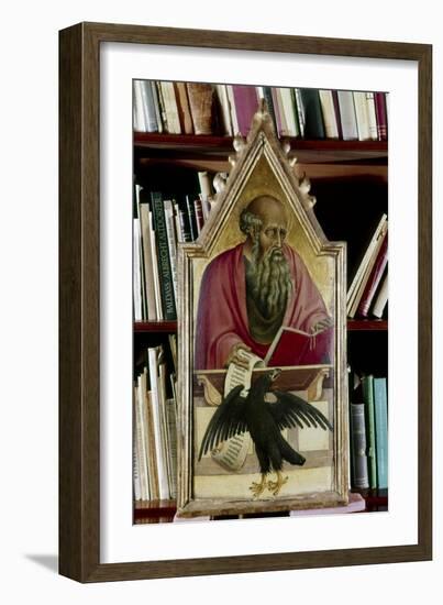 St John the Evangelist shown with his symbol, an eagle, 15th century. Artist: Giovanni di Paolo-Giovanni di Paolo-Framed Giclee Print