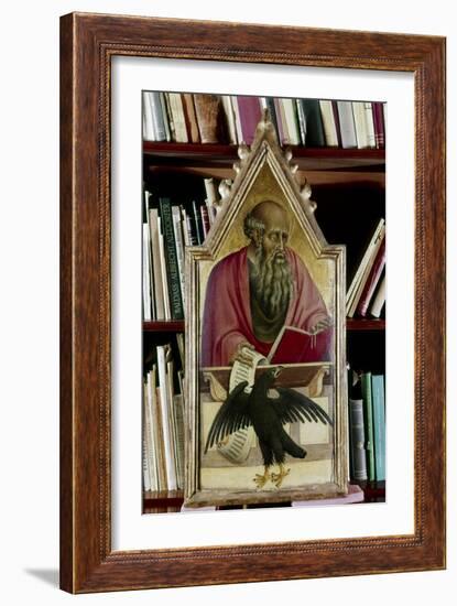 St John the Evangelist shown with his symbol, an eagle, 15th century. Artist: Giovanni di Paolo-Giovanni di Paolo-Framed Giclee Print