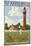 St. Johns River Lighthouse - Jacksonville, Florida-Lantern Press-Mounted Art Print