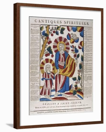 St Joseph and Jesus Walking Hand-In-Hand, 18th Century-null-Framed Giclee Print