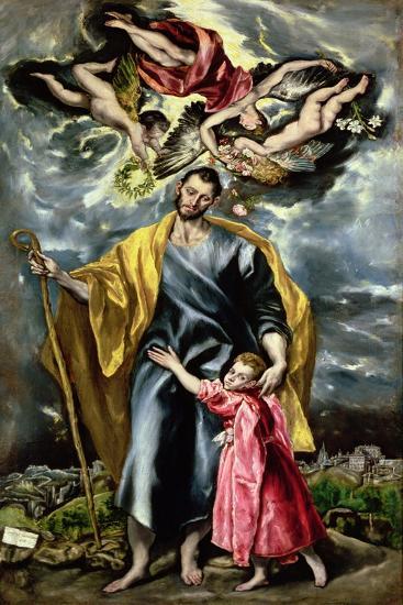 St Joseph And The Christ Child 1597 99 Giclee Print El Greco Art Com