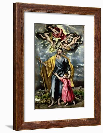 St. Joseph and the Christ Child, 1597-99-El Greco-Framed Giclee Print