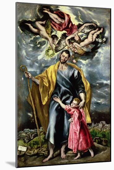 St. Joseph and the Christ Child, 1597-99-El Greco-Mounted Giclee Print