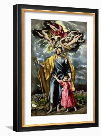 St. Joseph and the Christ Child, 1597-99-El Greco-Framed Giclee Print