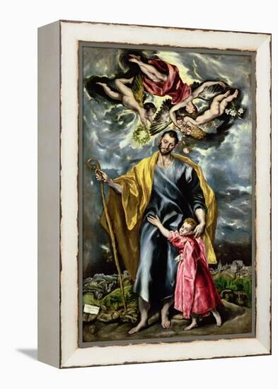 St. Joseph and the Christ Child, 1597-99-El Greco-Framed Premier Image Canvas