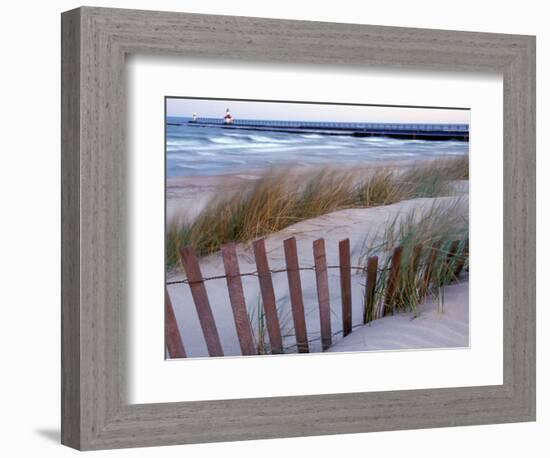 St. Joseph Lighthouse on Lake Michigan, Berrien County, Michigan, USA-Brent Bergherm-Framed Photographic Print