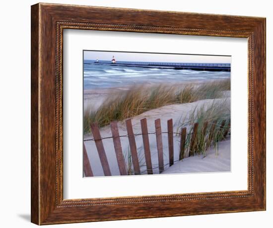 St. Joseph Lighthouse on Lake Michigan, Berrien County, Michigan, USA-Brent Bergherm-Framed Photographic Print