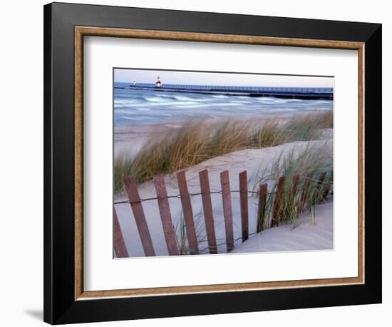 St. Joseph Lighthouse on Lake Michigan, Berrien County, Michigan, USA-Brent Bergherm-Framed Photographic Print