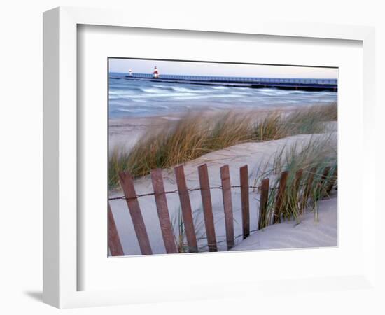 St. Joseph Lighthouse on Lake Michigan, Berrien County, Michigan, USA-Brent Bergherm-Framed Photographic Print