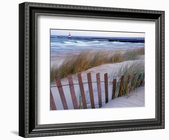 St. Joseph Lighthouse on Lake Michigan, Berrien County, Michigan, USA-Brent Bergherm-Framed Photographic Print