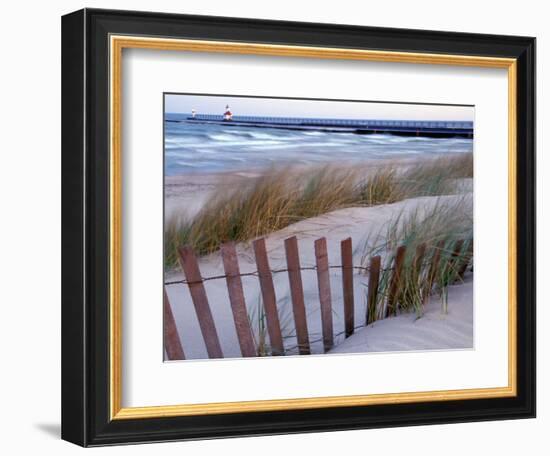 St. Joseph Lighthouse on Lake Michigan, Berrien County, Michigan, USA-Brent Bergherm-Framed Photographic Print