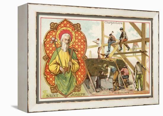 St Joseph, Patron Saint of Carpenters and Roofers-null-Framed Premier Image Canvas