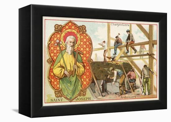 St Joseph, Patron Saint of Carpenters and Roofers-null-Framed Premier Image Canvas