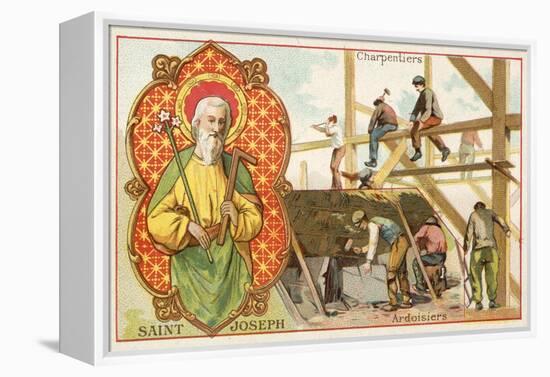 St Joseph, Patron Saint of Carpenters and Roofers-null-Framed Premier Image Canvas