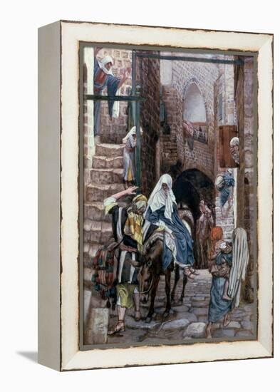 St. Joseph Seeks Lodging in Bethlehem, Illustration for 'The Life of Christ', C.1886-94-James Tissot-Framed Premier Image Canvas