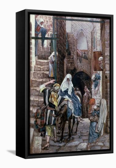 St. Joseph Seeks Lodging in Bethlehem, Illustration for 'The Life of Christ', C.1886-94-James Tissot-Framed Premier Image Canvas