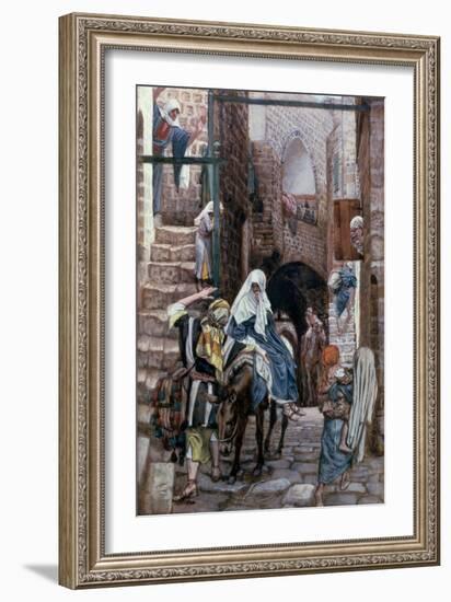 St. Joseph Seeks Lodging in Bethlehem, Illustration for 'The Life of Christ', C.1886-94-James Tissot-Framed Giclee Print