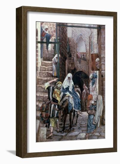 St. Joseph Seeks Lodging in Bethlehem, Illustration for 'The Life of Christ', C.1886-94-James Tissot-Framed Giclee Print