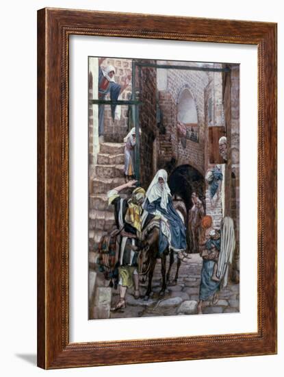 St. Joseph Seeks Lodging in Bethlehem, Illustration for 'The Life of Christ', C.1886-94-James Tissot-Framed Giclee Print