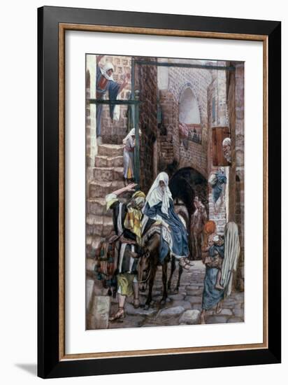 St. Joseph Seeks Lodging in Bethlehem, Illustration for 'The Life of Christ', C.1886-94-James Tissot-Framed Giclee Print
