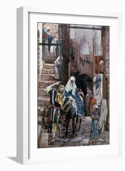 St. Joseph Seeks Lodging in Bethlehem, Illustration for 'The Life of Christ', C.1886-94-James Tissot-Framed Giclee Print