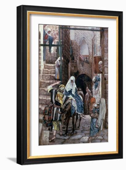 St. Joseph Seeks Lodging in Bethlehem, Illustration for 'The Life of Christ', C.1886-94-James Tissot-Framed Giclee Print