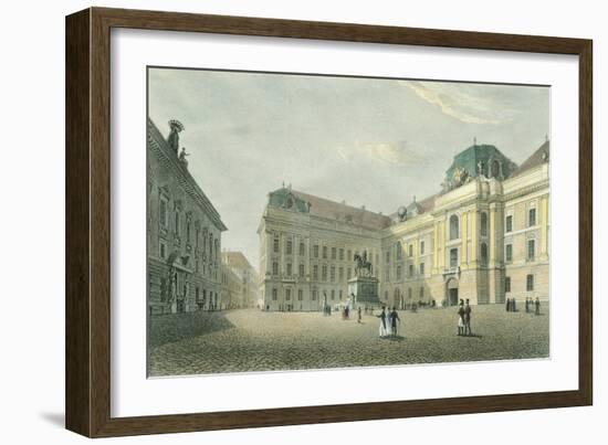 St Joseph Square in Vienna, Austria 18th Century Engraving-null-Framed Giclee Print