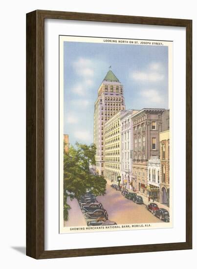 St. Joseph Street, Mobile, Alabama-null-Framed Art Print