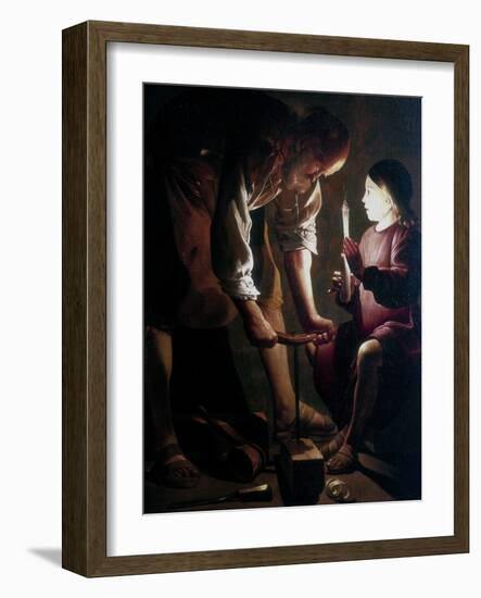 St Joseph the Carpenter, C1640-Georges de La Tour-Framed Premium Giclee Print