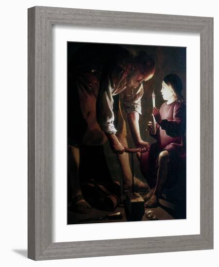 St Joseph the Carpenter, C1640-Georges de La Tour-Framed Giclee Print