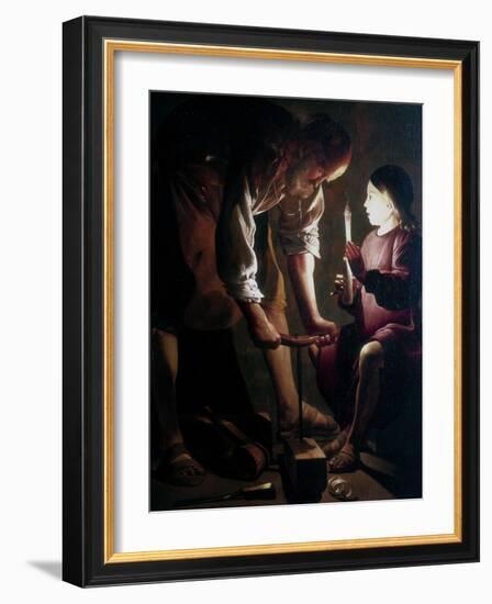 St Joseph the Carpenter, C1640-Georges de La Tour-Framed Giclee Print