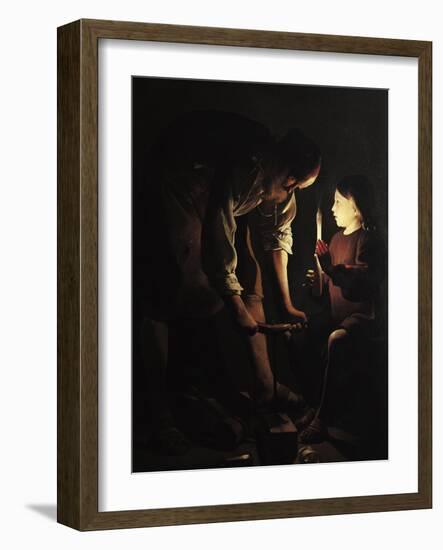 St. Joseph, the Carpenter, circa 1640-Georges de La Tour-Framed Giclee Print