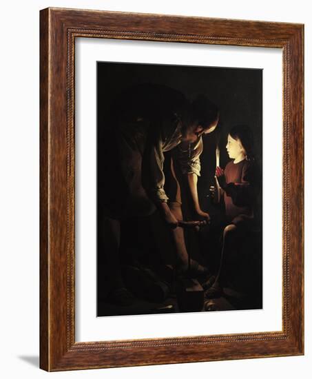 St. Joseph, the Carpenter, circa 1640-Georges de La Tour-Framed Giclee Print