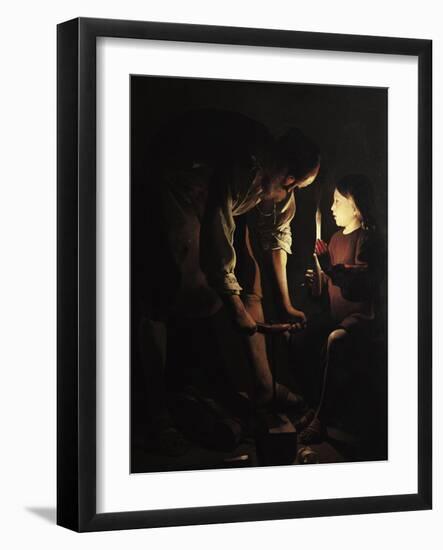 St. Joseph, the Carpenter, circa 1640-Georges de La Tour-Framed Giclee Print