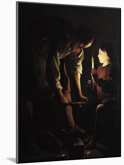 St. Joseph, the Carpenter, circa 1640-Georges de La Tour-Mounted Giclee Print