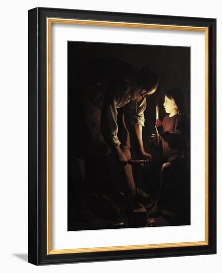 St. Joseph, the Carpenter, circa 1640-Georges de La Tour-Framed Giclee Print