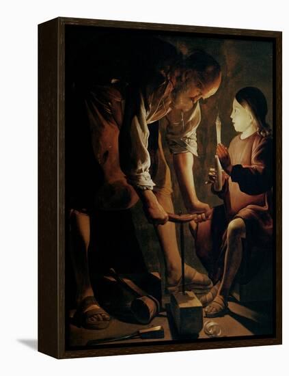 St. Joseph, the Carpenter-Georges de La Tour-Framed Premier Image Canvas