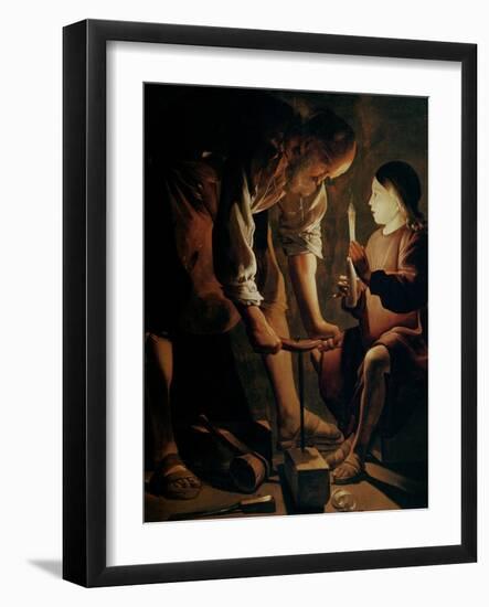 St. Joseph, the Carpenter-Georges de La Tour-Framed Giclee Print