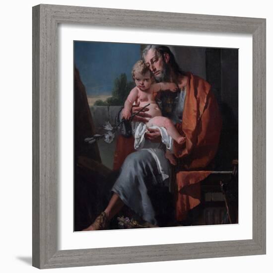 St. Joseph with the Child-Giambattista Tiepolo-Framed Giclee Print