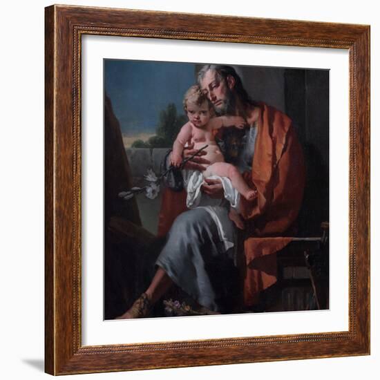 St. Joseph with the Child-Giambattista Tiepolo-Framed Giclee Print