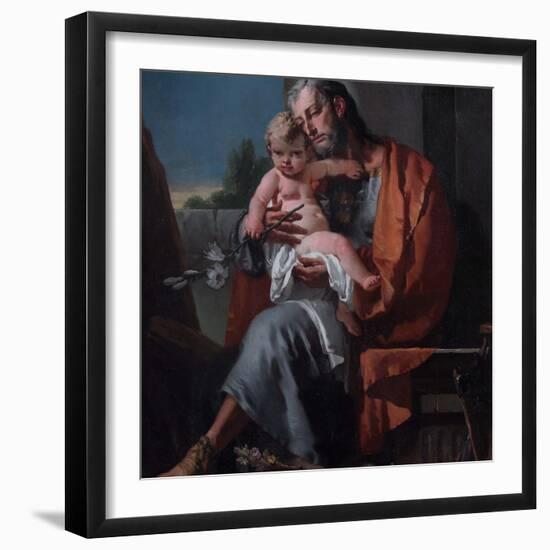 St. Joseph with the Child-Giambattista Tiepolo-Framed Giclee Print