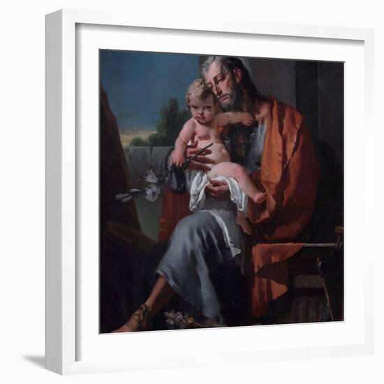 St. Joseph with the Child-Giambattista Tiepolo-Framed Giclee Print