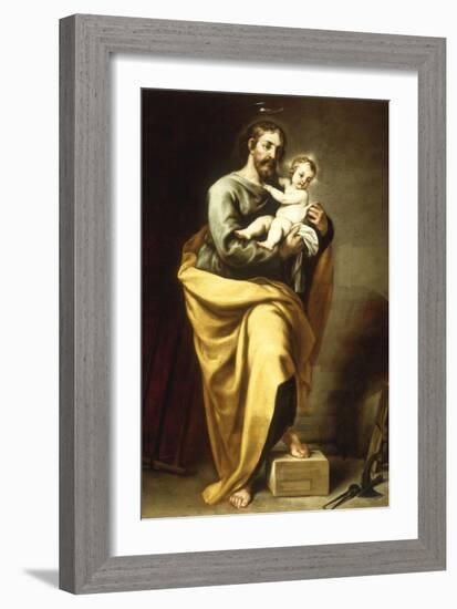 St Joseph with the Infant Christ-Alonso Cano-Framed Giclee Print
