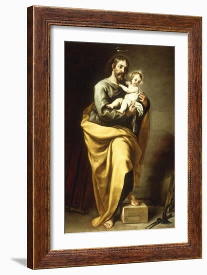 St Joseph with the Infant Christ-Alonso Cano-Framed Giclee Print