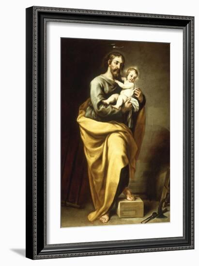St Joseph with the Infant Christ-Alonso Cano-Framed Giclee Print
