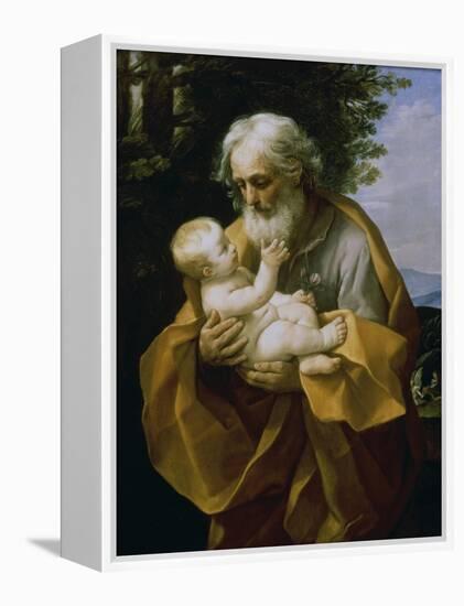 St. Joseph with the Jesus Child-Guido Reni-Framed Premier Image Canvas