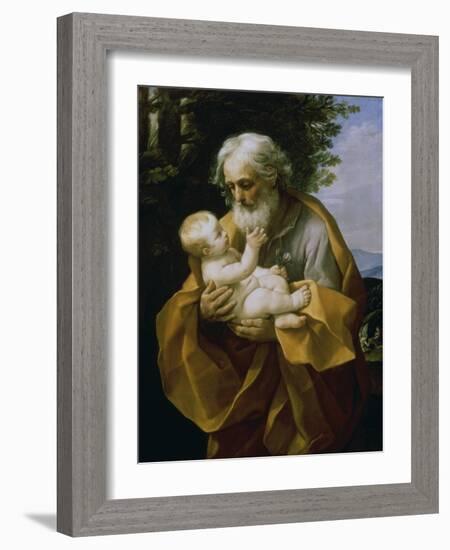 St. Joseph with the Jesus Child-Guido Reni-Framed Giclee Print