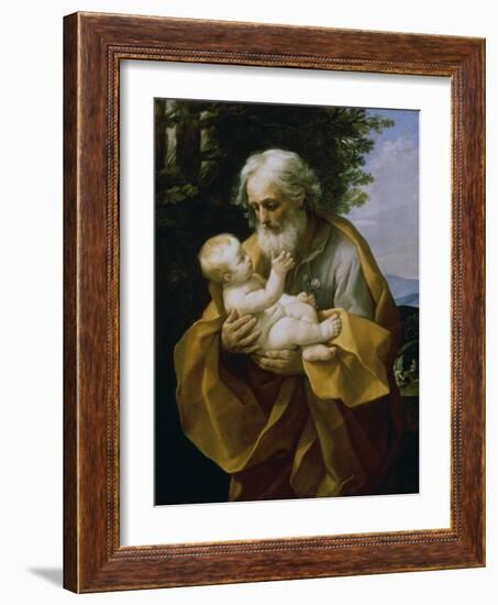 St. Joseph with the Jesus Child-Guido Reni-Framed Giclee Print